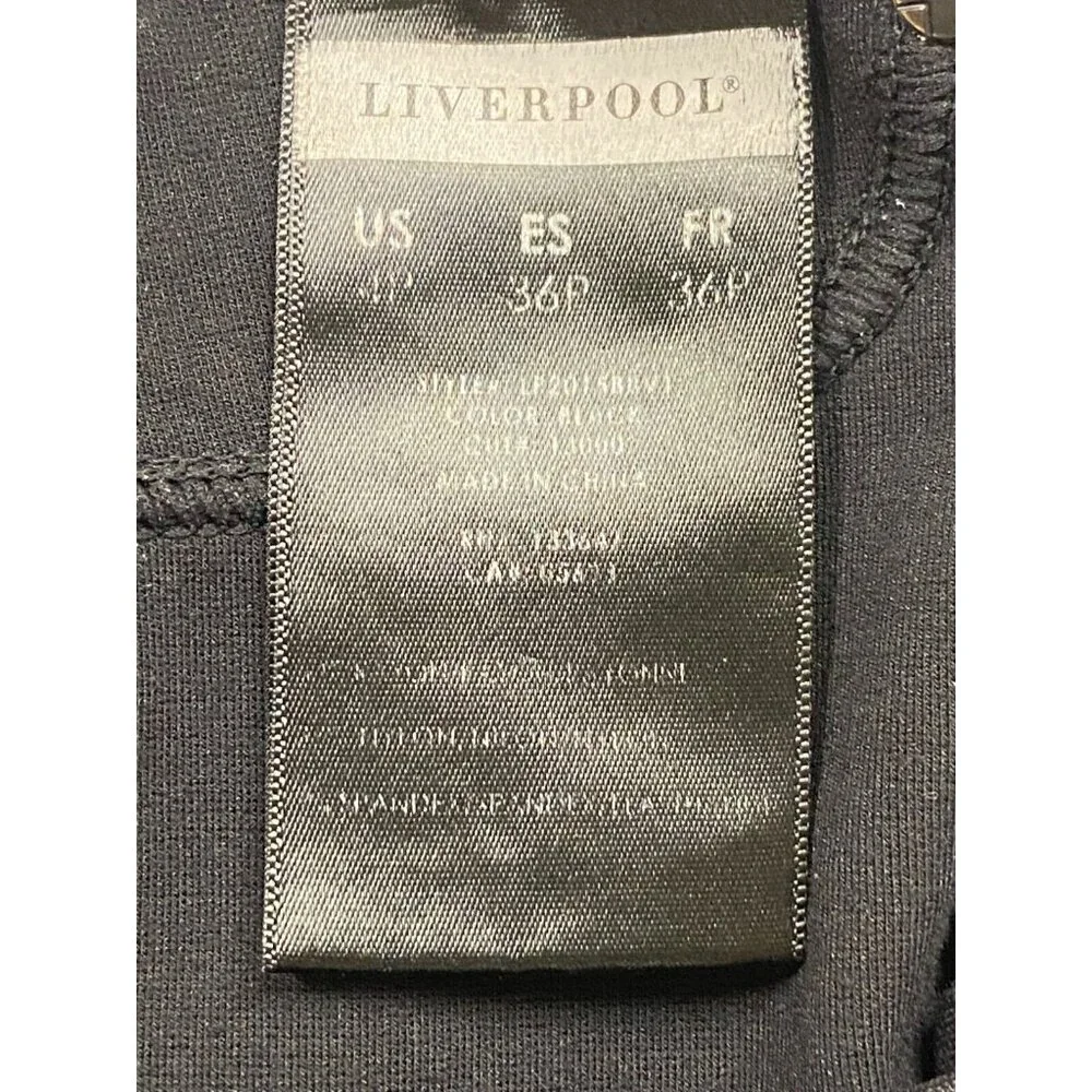 Liverpool Black Womens Pants Size 4/27 Petite Skinny Leg Ankle Low Rise - Picture 8 of 8